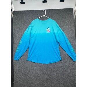 Disney Spirit Jersey Mickey Mouse Celebrates Yestermorrow 2022 Teal Blue Ombre L